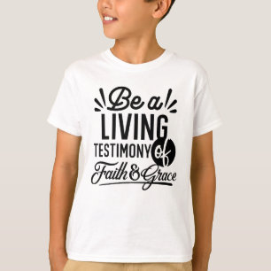 Camiseta Citação da Bíblia Testemunho Vivo Motivação Cristã