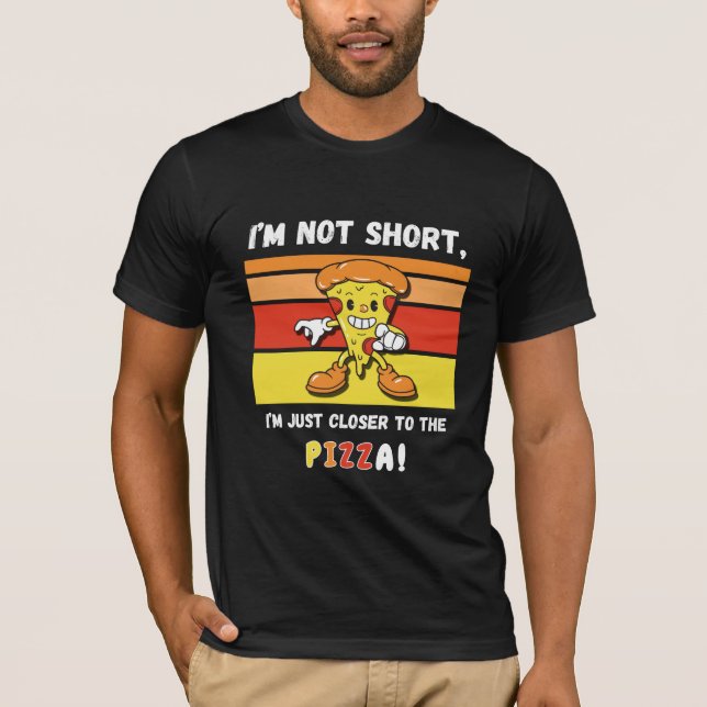Camiseta Citação da Comida de pizza sarcástica (Frente)