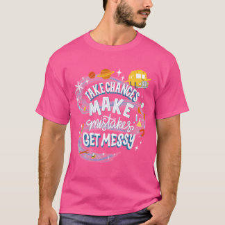 Camiseta Citação da Escola de Magia Bus Frizzle vintage