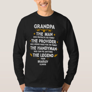 Camiseta Citação da família do avô EUA Cidade Bradley Illin