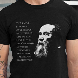 Camiseta Citação da Fé Ortodoxa Cristã de Solzhenitsyn