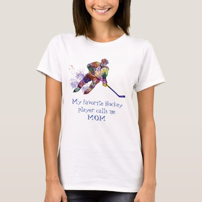 Camiseta Citação da Mãe de Hockey (Frente)