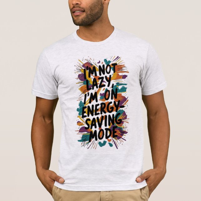 Camiseta Citação da Procrastinação Colorida Engraçada (Frente)