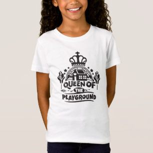 Camiseta Citação Da Rainha Do Playground Cute Children