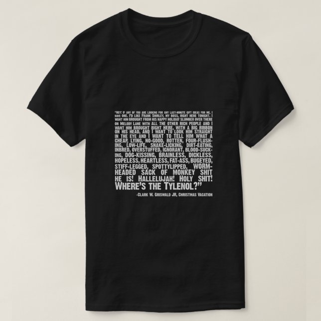 Camiseta Citação das férias de Natal; Considerando o tileno (Frente do Design)