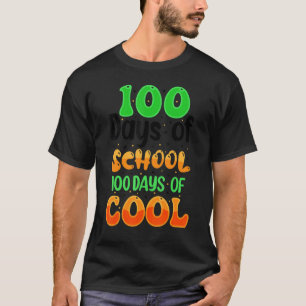 Camiseta Citação de 100 Dias de Escola Professores Crianças