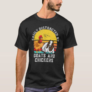 Camiseta Citação de Agricultura Fácilmente Distraído Por Ca