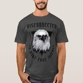 Camiseta Citação de amigos com rosto de águia