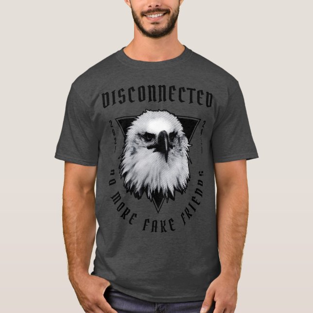 Camiseta Citação de amigos com rosto de águia (Frente)