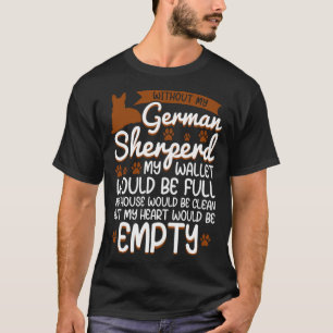 Camiseta Citação de amor de cachorro Pastor Alemão