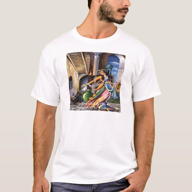 Camiseta Citação de Amor de Hafiz (Sol & Terra) (Frente)