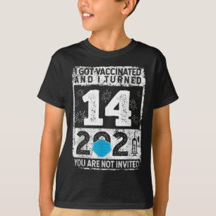 Camiseta Citação de Aniversário do Humor Engraçado Vacinado