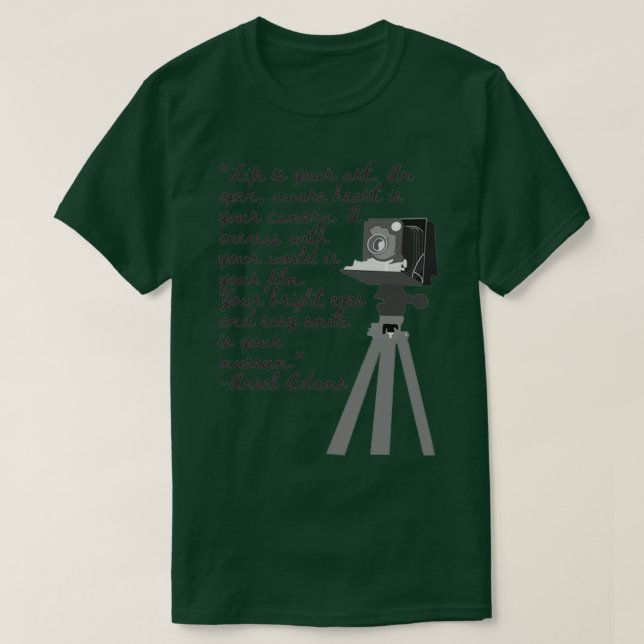 Camiseta Citação de Ansel Adams  (Frente do Design)