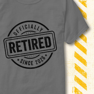 Camiseta Citação de Aposentadoria Vintage 2026 Oficialmente