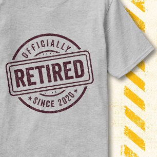 Camiseta Citação de Aposentadoria Vintage Oficialmente Apos