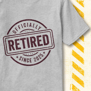 Camiseta Citação de Aposentadoria Vintage Oficialmente Apos