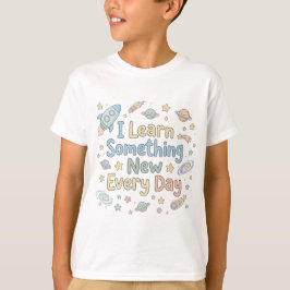 Camiseta Citação de Aprendizado de Crianças Felizes Todos o