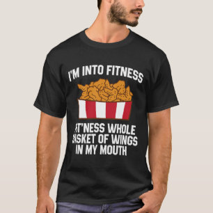 Camiseta Citação de Asas de Frango Asa Quente Comida Rápida