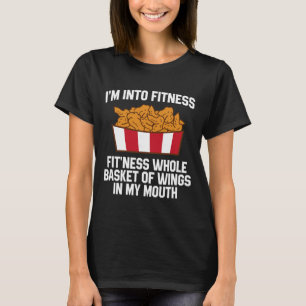 Camiseta Citação de Asas de Frango Asa Quente Comida Rápida