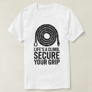 Camiseta Citação de Aventura da Corda de Escala Motivaciona