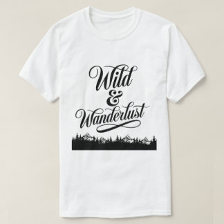 Camiseta Citação de Aventura nas Montanhas Selvagens e Wand