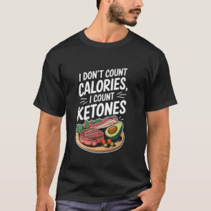 Camiseta Citação de Baixo Carb Keto para Amante da Dieta Ce