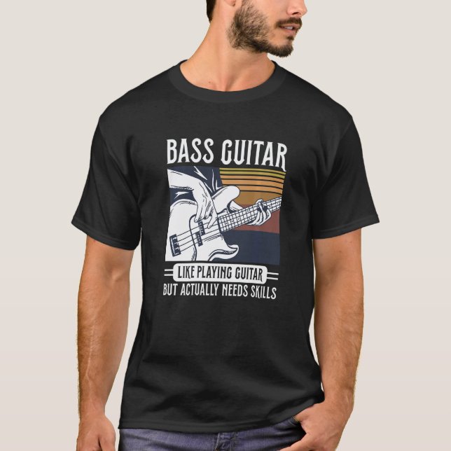 Camiseta Citação de Baixo para um Baixista (Frente)