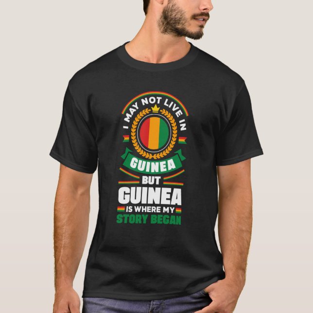 Camiseta Citação de Bandeira da Guiné-Guiné (Frente)