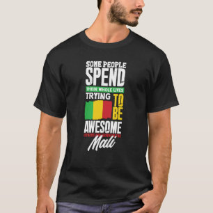 Camiseta Citação de Bandeira do Mali Mali Mali