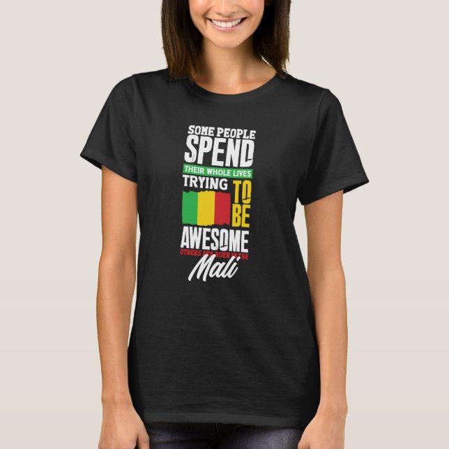 Camiseta Citação de Bandeira do Mali Mali Mali (Frente)