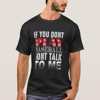 Camiseta Citação de beisebol em negrito – Sem beisebol, sem
