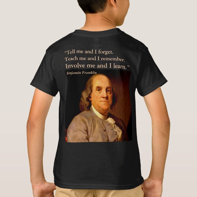 Camiseta Citação de Ben Franklin (Verso)