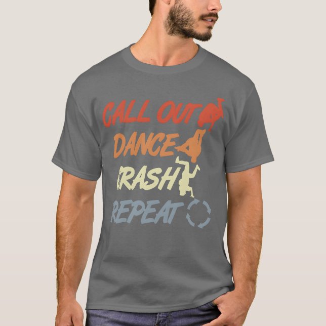 Camiseta Citação de Breakdancing Vintage (Frente)