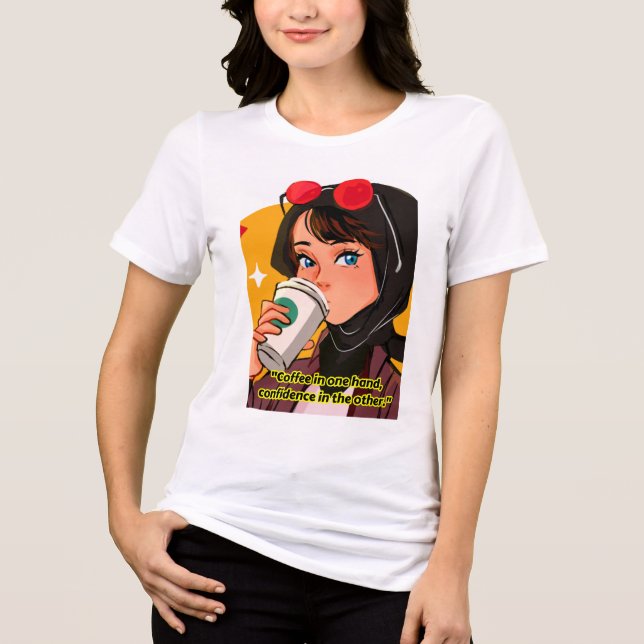 Camiseta citação de café da senhora (Frente)