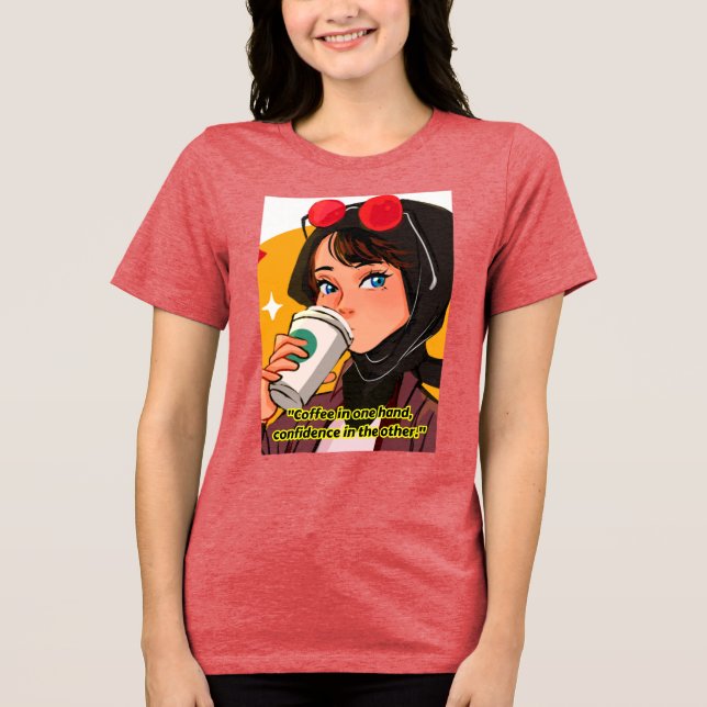 Camiseta citação de café da senhora (Frente)