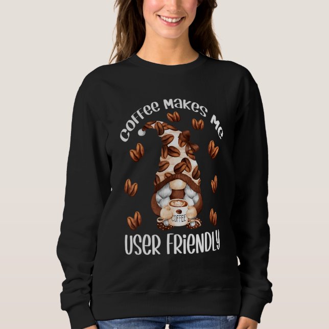Camiseta Citação de café para mulheres e gnome de mãe de ca (Frente)