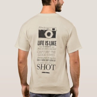Camiseta Citação de Câmera Vintage