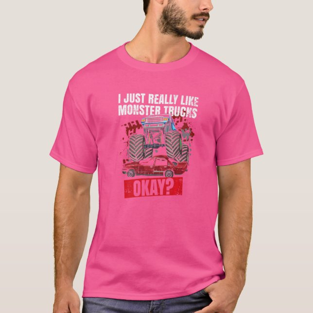 Camiseta Citação De Caminhão Monstro Para Um Ventilador Mon (Frente)