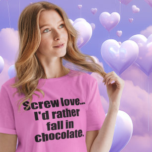 Camiseta Citação de chocolate engraçada