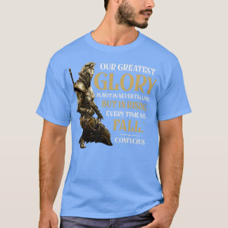 Camiseta Citação de Confúcio Cria do Warriorx27s