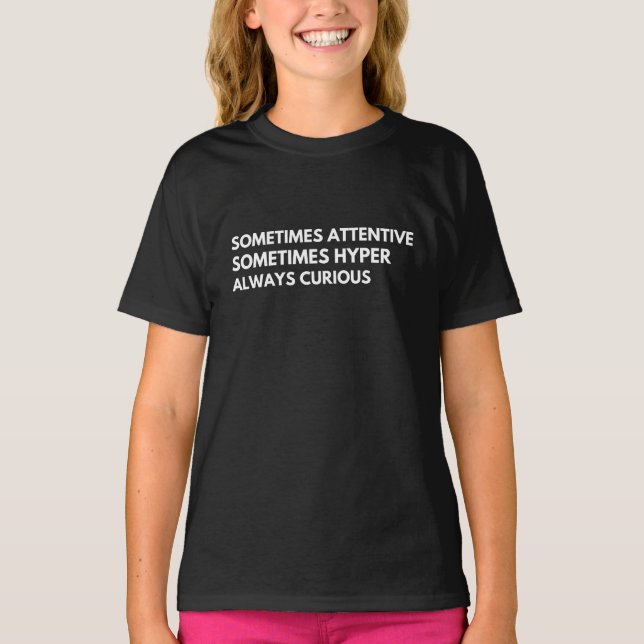 Camiseta Citação de consciência ADHD (Frente)
