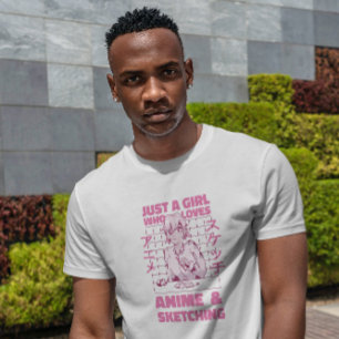Camiseta Citação de Desenho da Menina de Animação