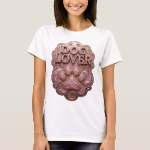 Camiseta Citação de DESIGN Snappy Gold AMANTE DE CÃES