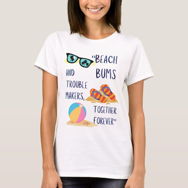 Camiseta citação de dia de praia (Frente)
