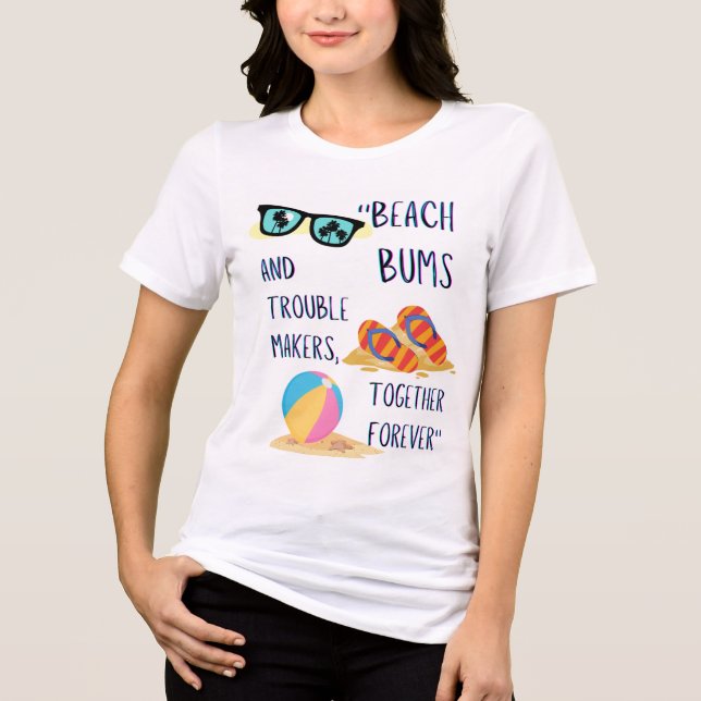 Camiseta citação de dia de praia (Frente)