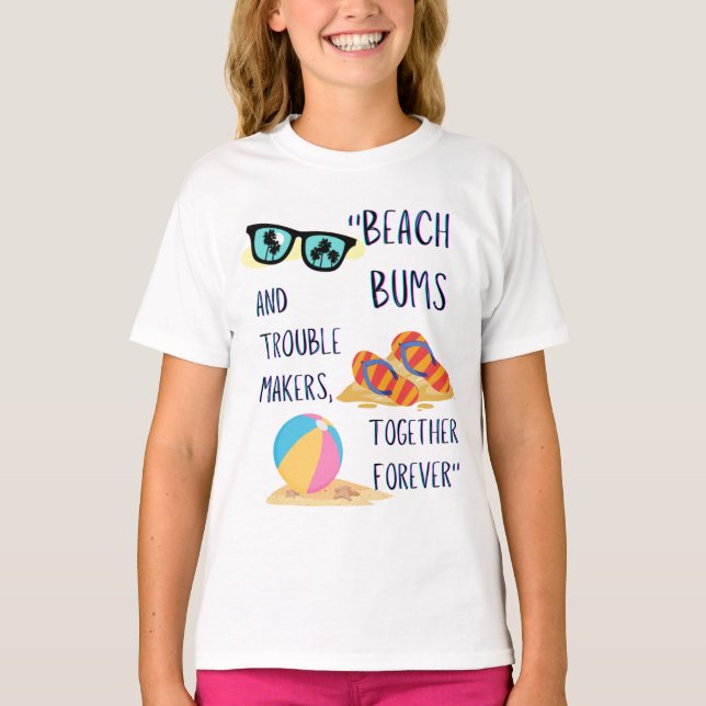 Camiseta citação de dia de praia (Frente)