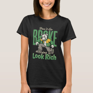 Camiseta Citação de Dinheiro de Cachorro de Gotejamento Eng