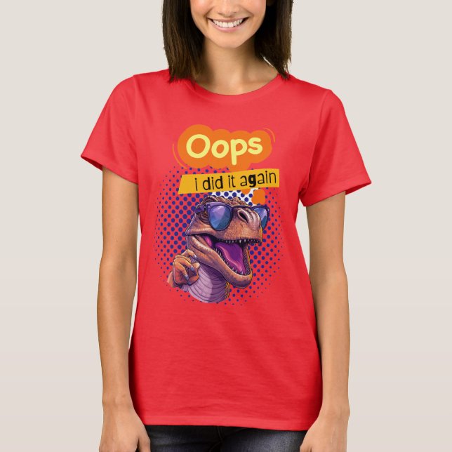 Camiseta citação de dinossauro (Frente)