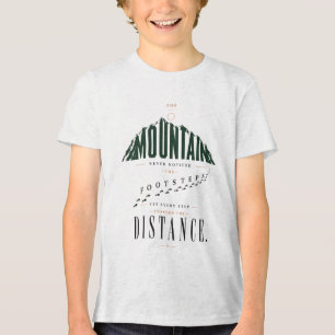 Camiseta Citação de Distância de Passos na Montanha
