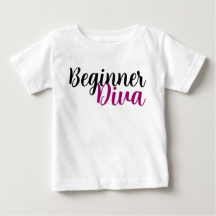 Camiseta Citação de Diva Iniciante Fofo Sassy